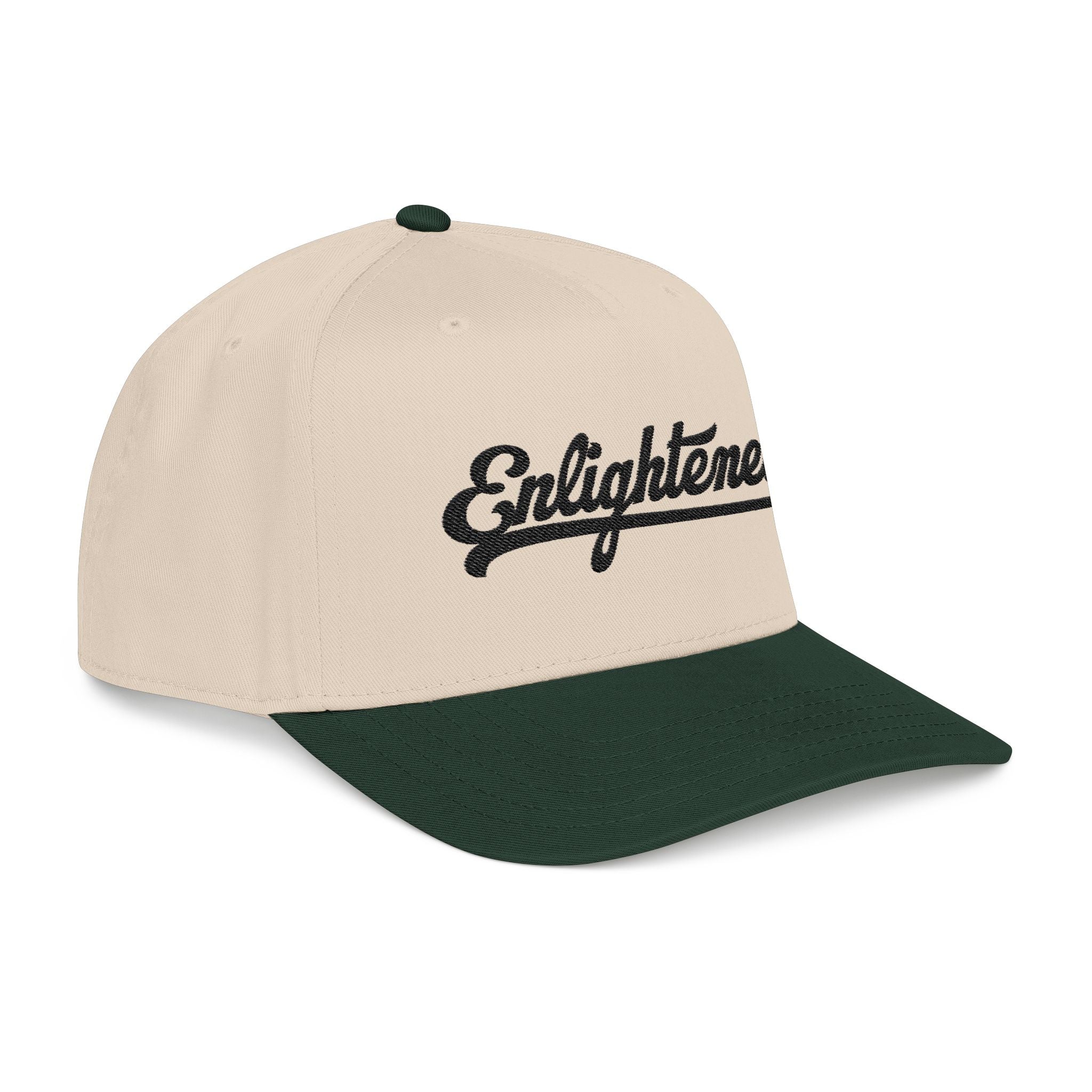 Enlightened Embroidered Baseball Cap — Retro Script Dad Hat