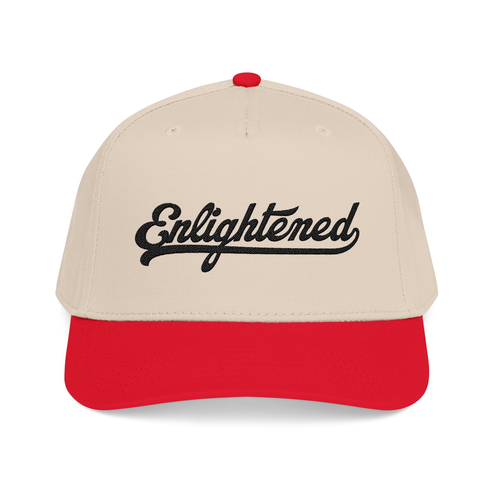 Enlightened Embroidered Baseball Cap — Retro Script Dad Hat