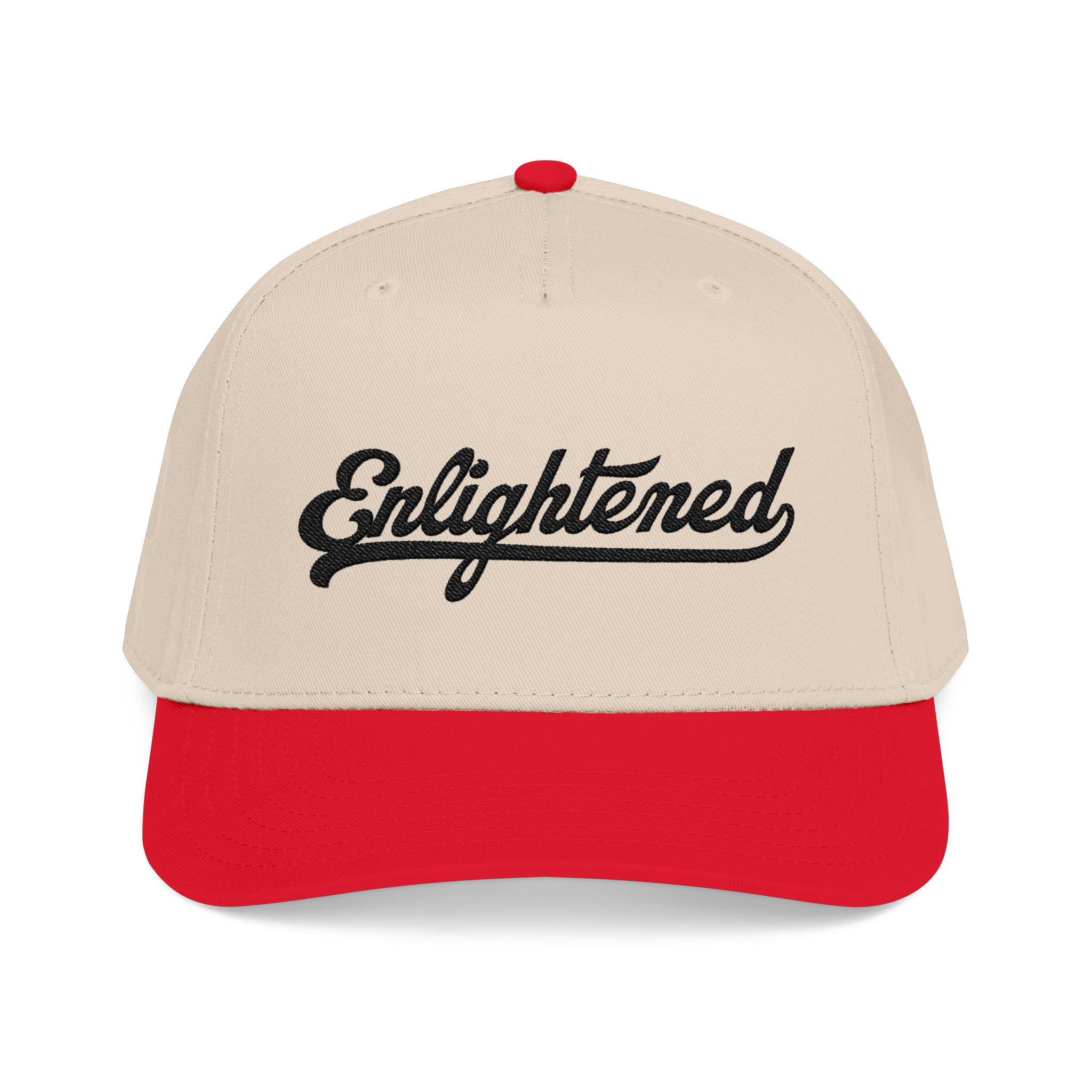 Enlightened Embroidered Baseball Cap — Retro Script Dad Hat