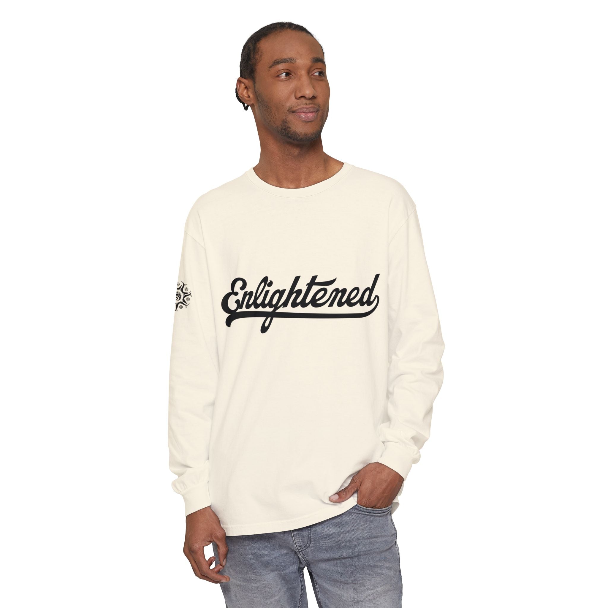 Enlightened Unisex Long Sleeve T-Shirt - Garment-Dyed Comfort