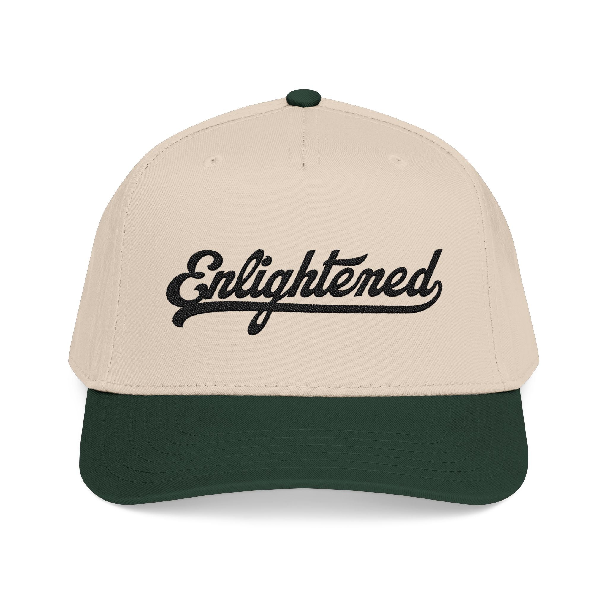 Enlightened Embroidered Baseball Cap — Retro Script Dad Hat