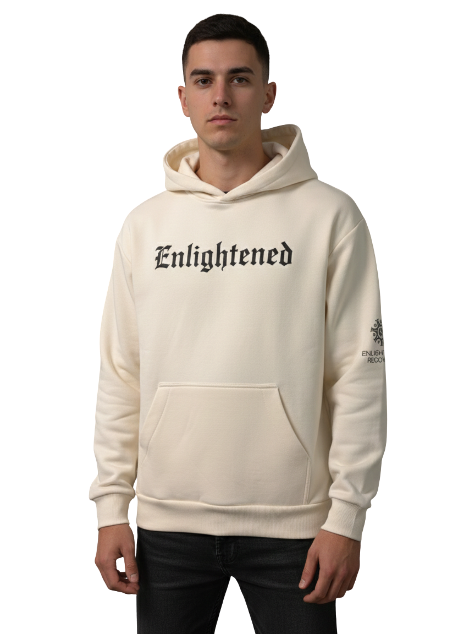 Enlightened Old English Hoodie – Cream