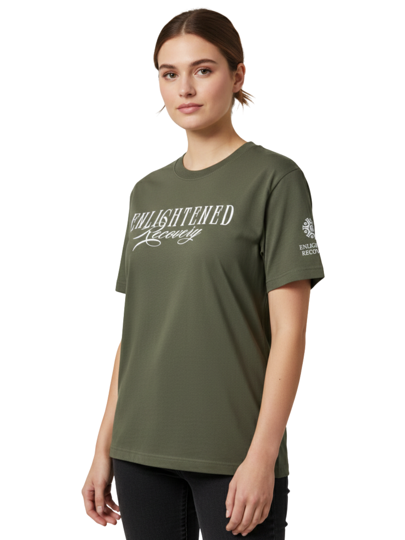 Enlightened Two Mix Tee – Olive