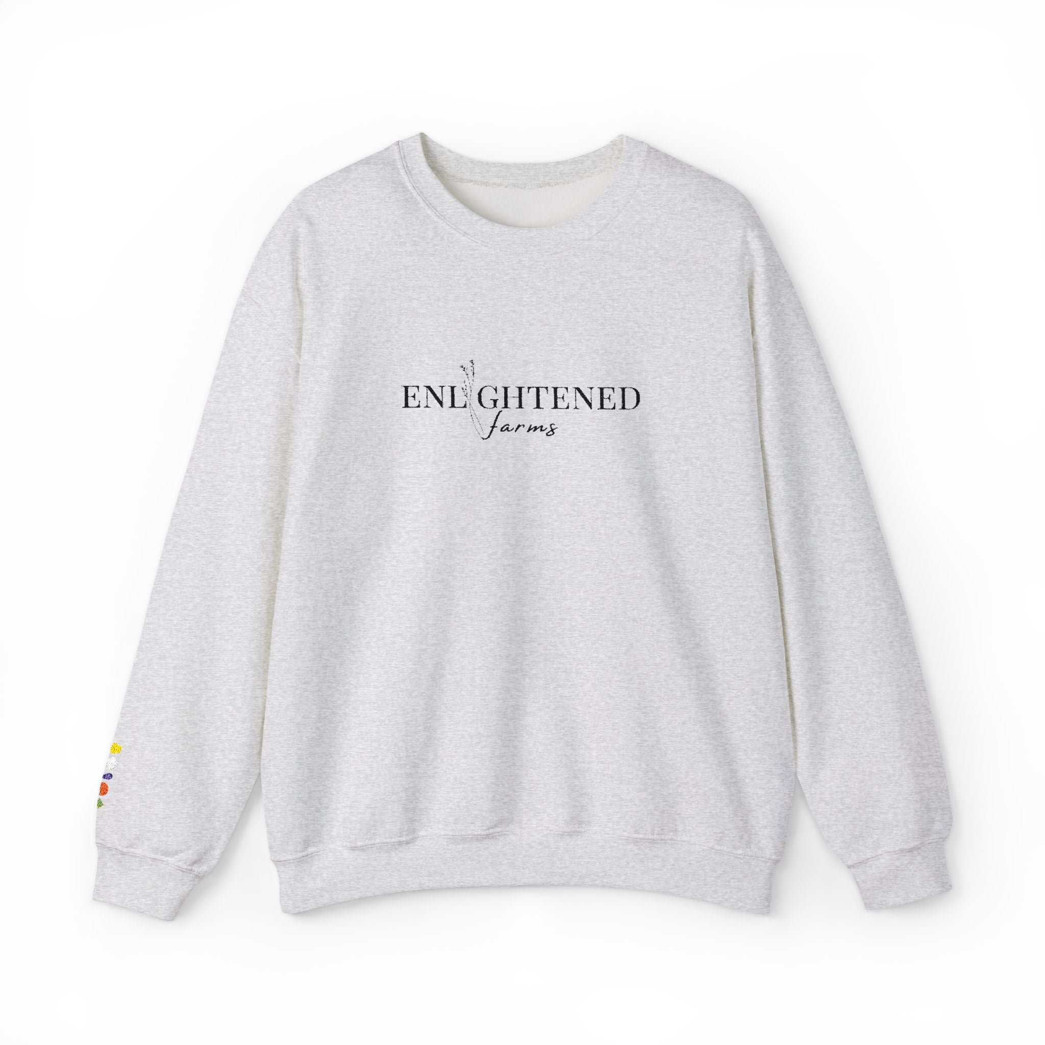 Enlightened Jeans Crewneck Sweatshirt — Minimal Positive Graphic Sweatshirt