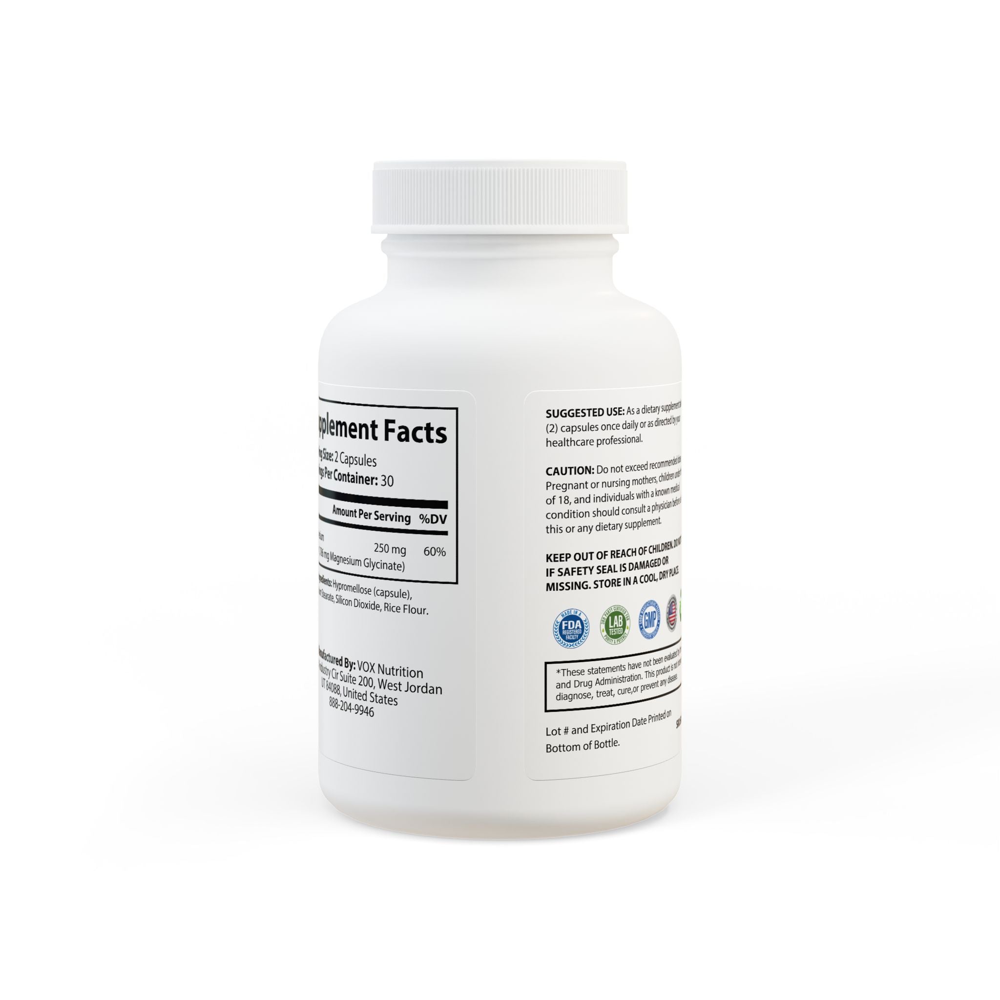 Vegan Magnesium Glycinate Supplement