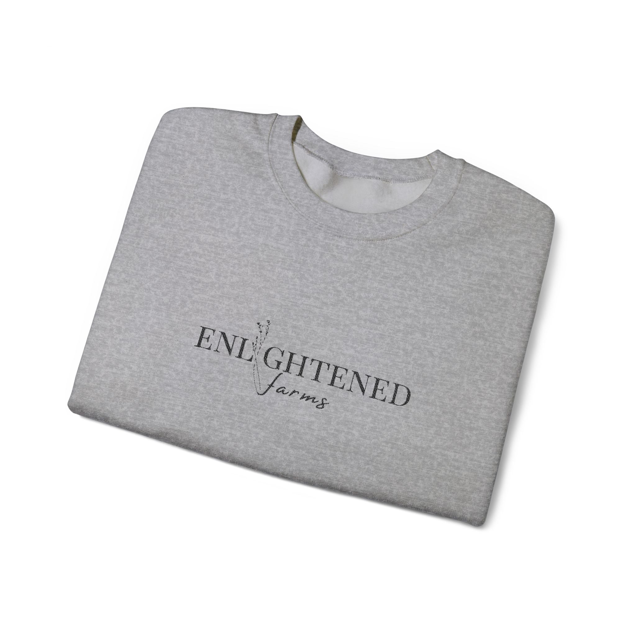 Enlightened Jeans Crewneck Sweatshirt — Minimal Positive Graphic Sweatshirt