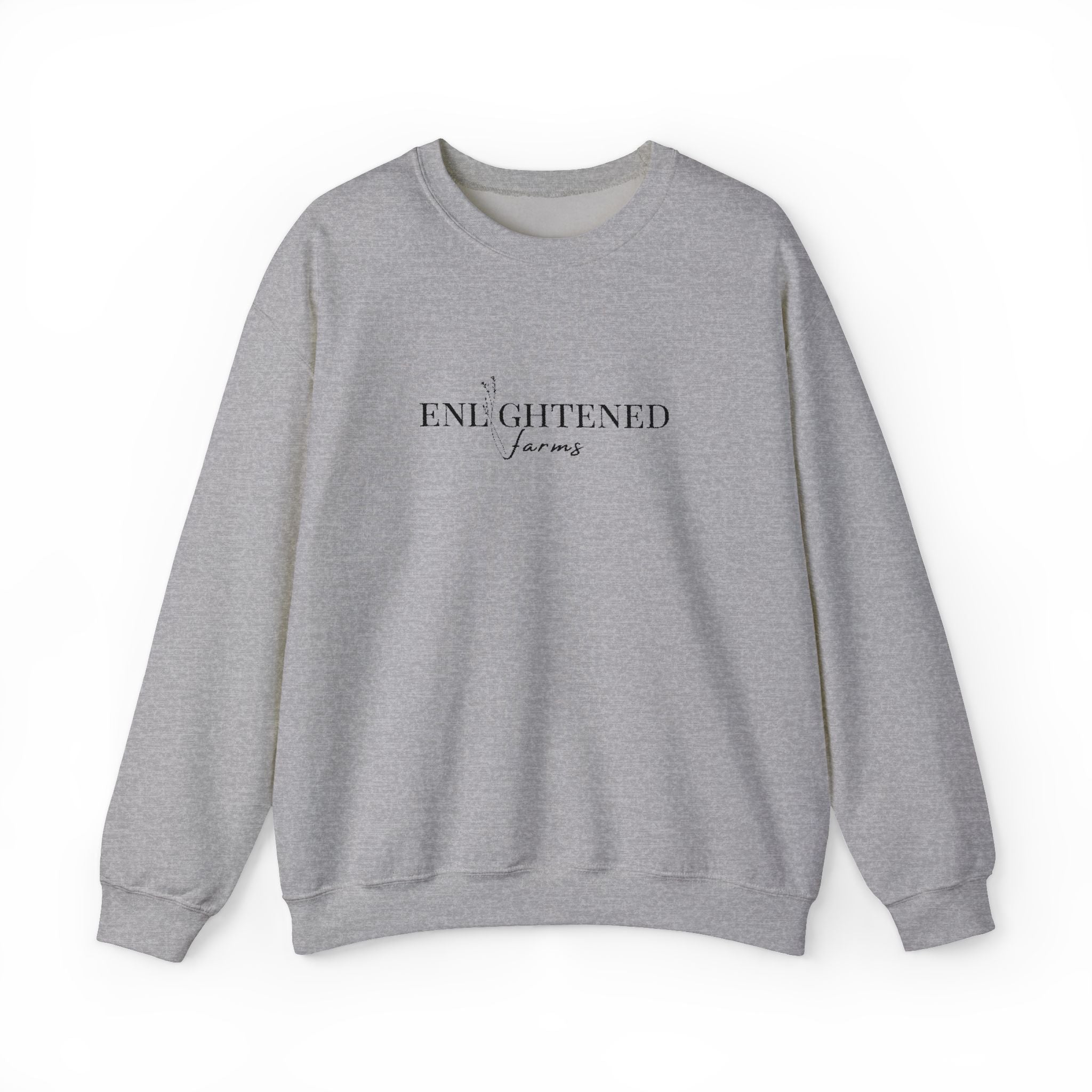 Enlightened Jeans Crewneck Sweatshirt — Minimal Positive Graphic Sweatshirt