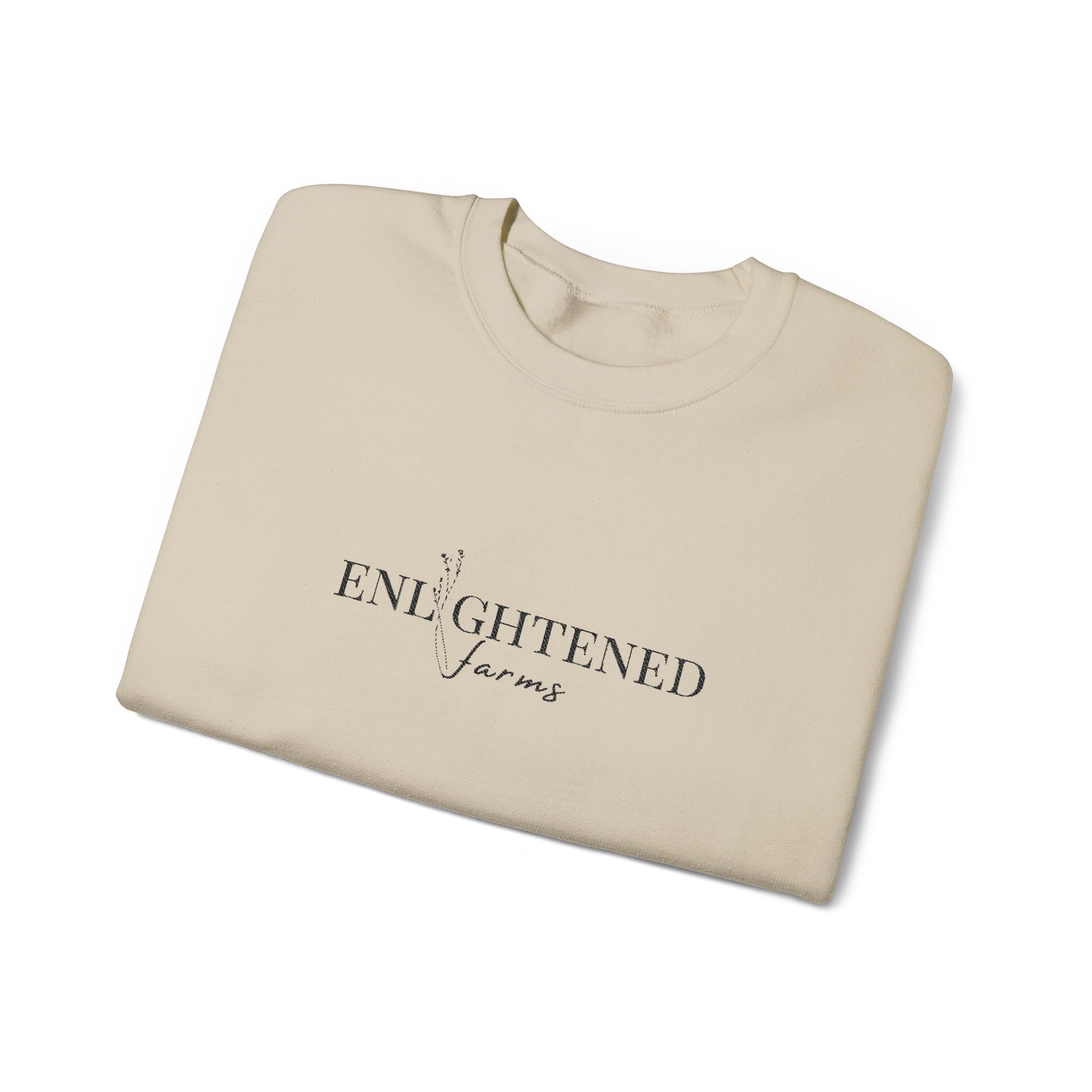 Enlightened Jeans Crewneck Sweatshirt — Minimal Positive Graphic Sweatshirt