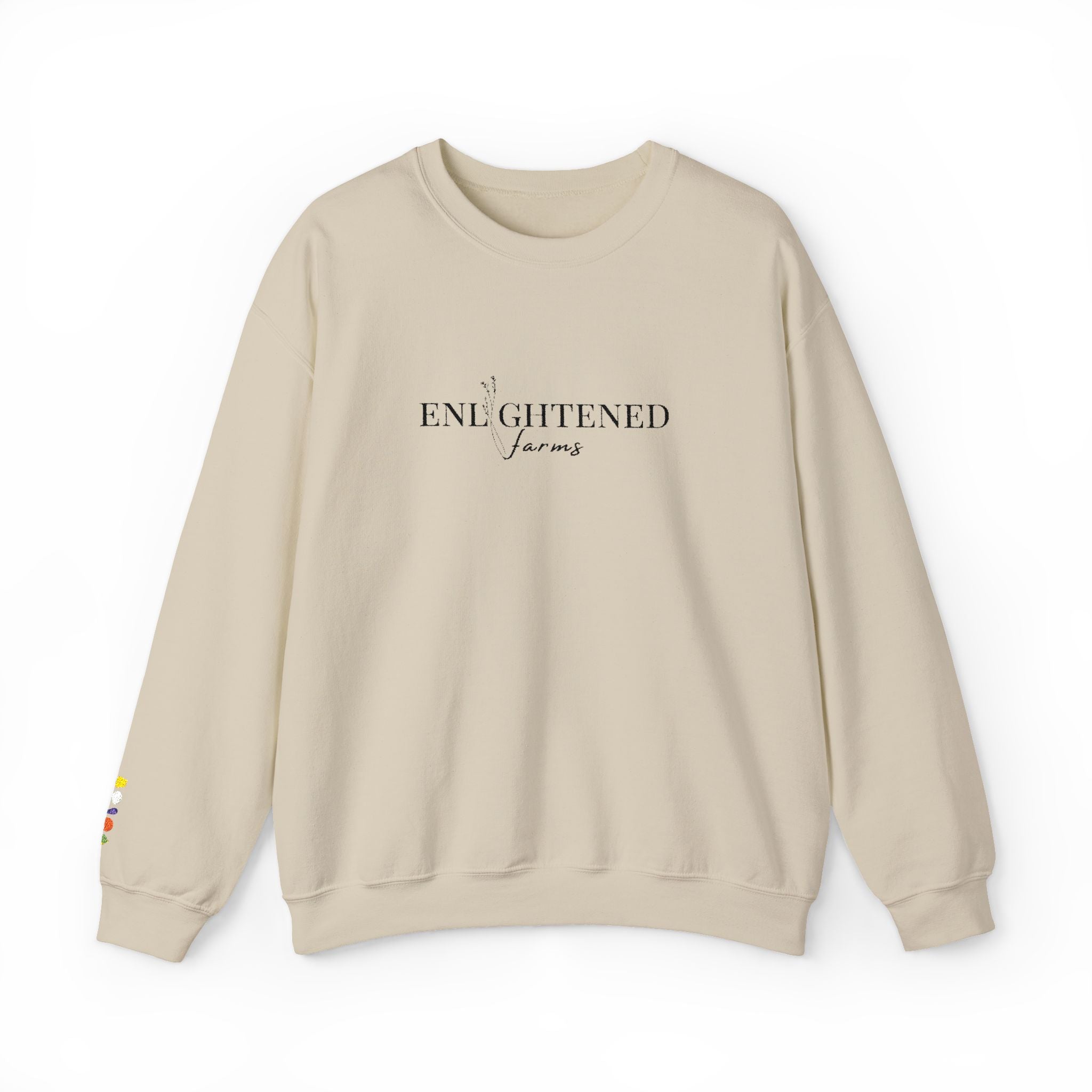 Enlightened Jeans Crewneck Sweatshirt — Minimal Positive Graphic Sweatshirt