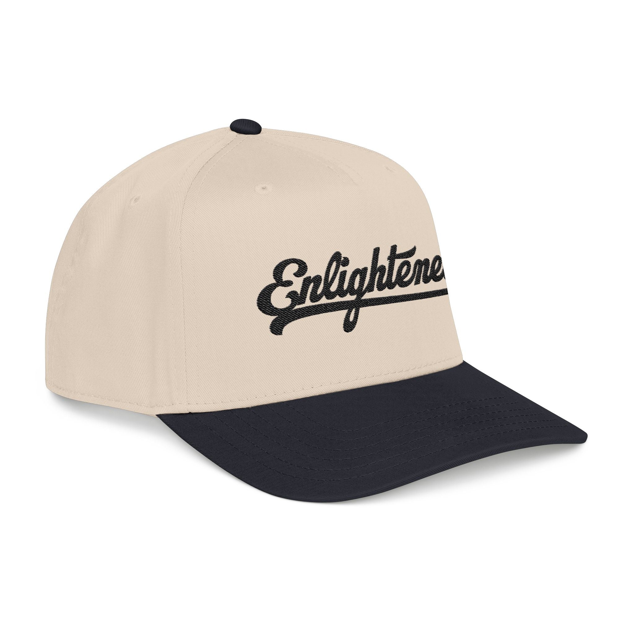 Enlightened Embroidered Baseball Cap — Retro Script Dad Hat