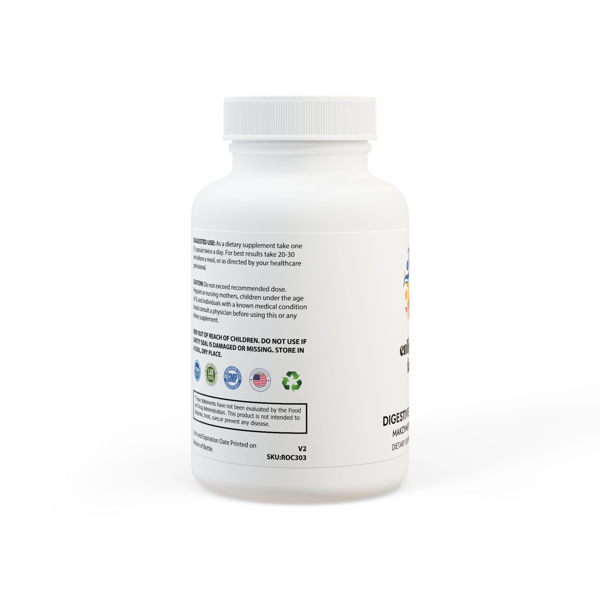 Vegan Digestive Enzyme Blend Supplement