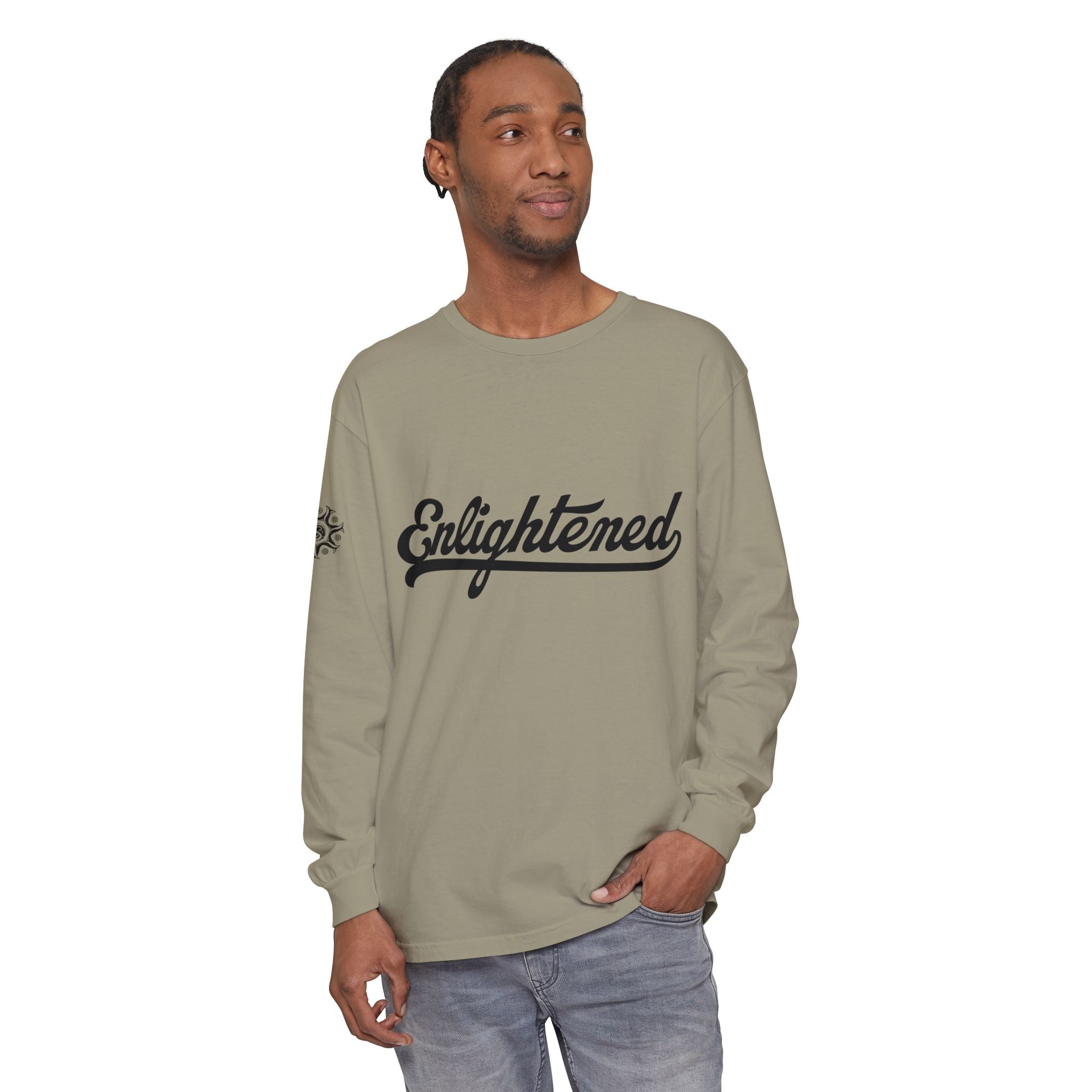 Enlightened Unisex Long Sleeve T-Shirt - Garment-Dyed Comfort