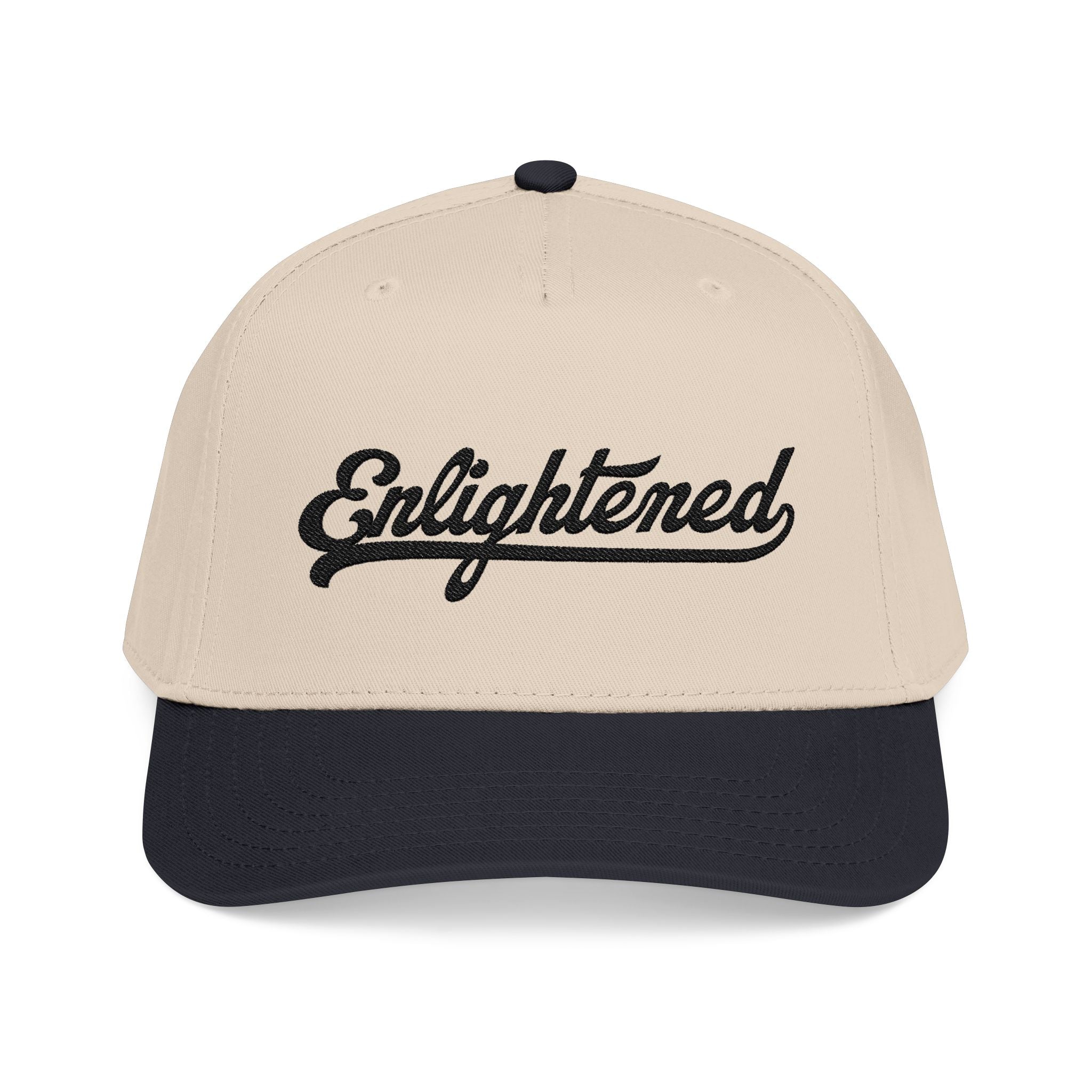 Enlightened Embroidered Baseball Cap — Retro Script Dad Hat