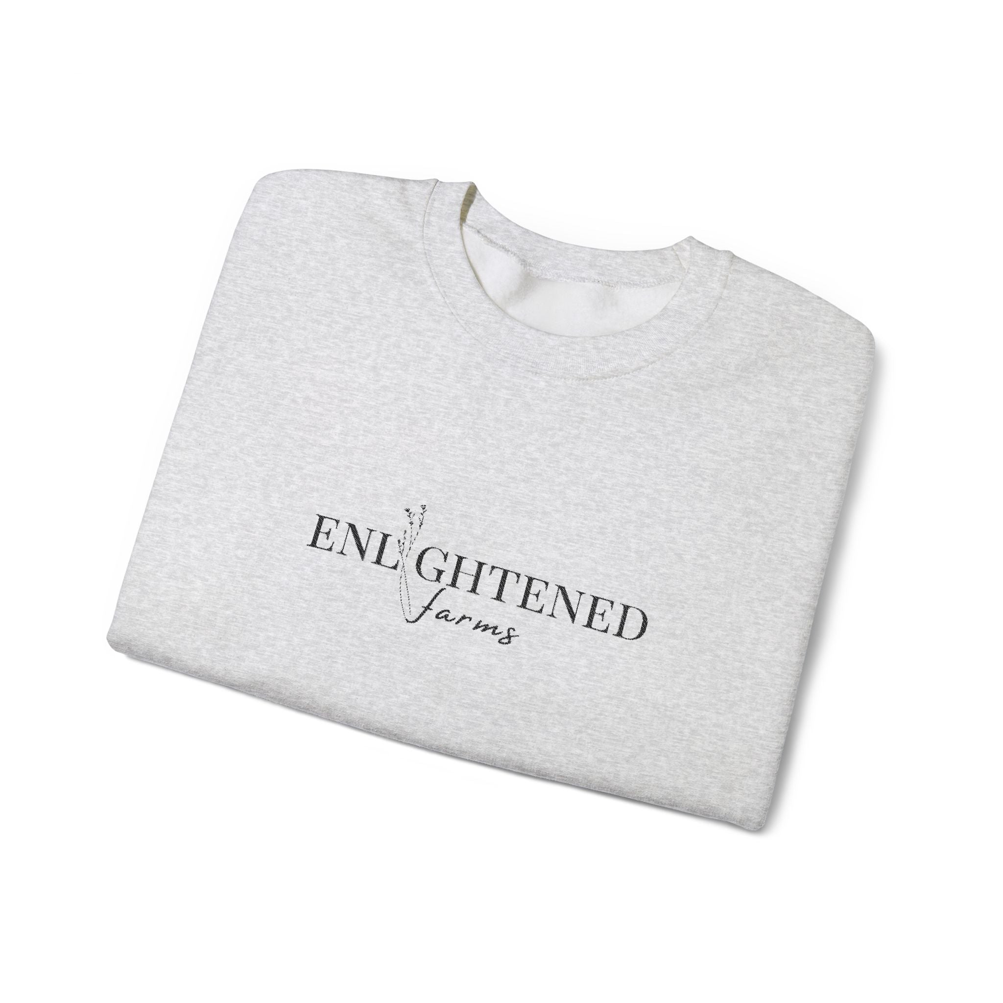 Enlightened Jeans Crewneck Sweatshirt — Minimal Positive Graphic Sweatshirt