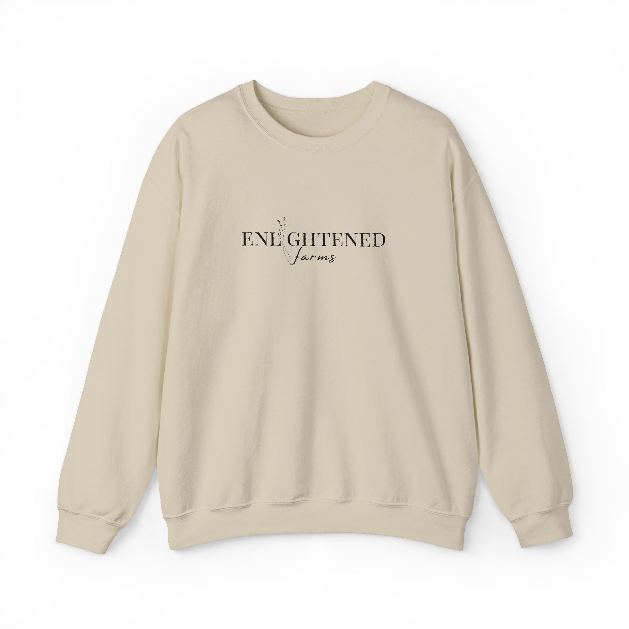 Enlightened Jeans Crewneck Sweatshirt — Minimal Positive Graphic Sweatshirt