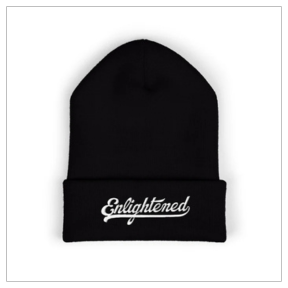 Embroidered 'Enlightened' Cuffed Beanie
