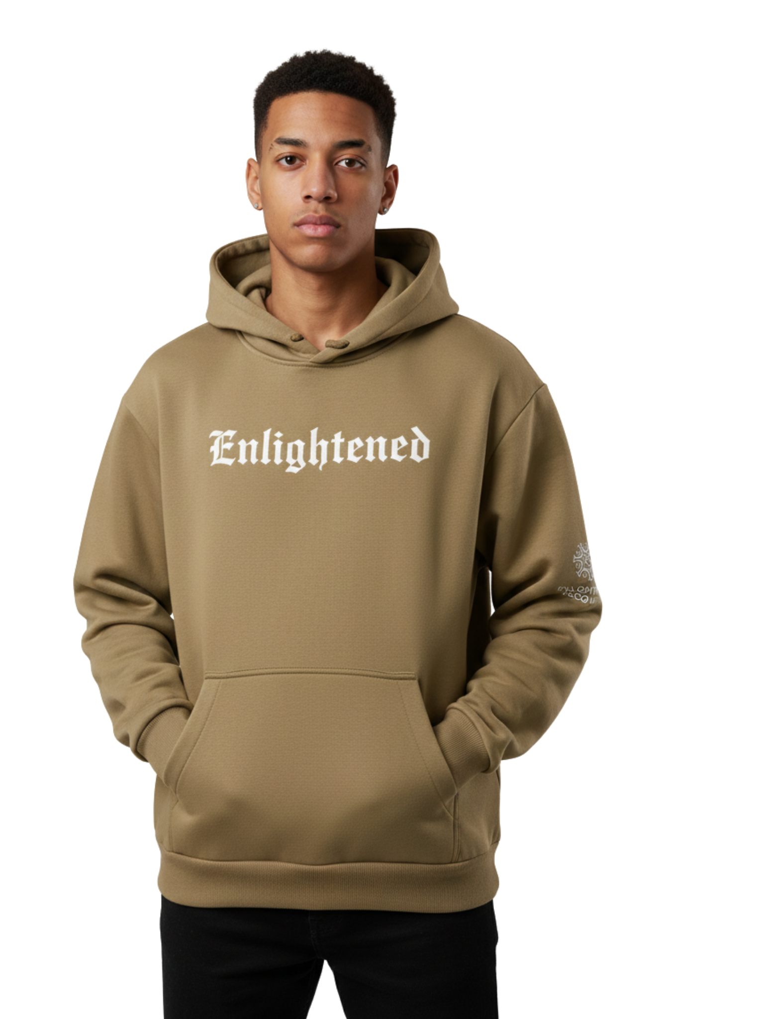 Enlightened Old English Hoodie – Coyote Brown