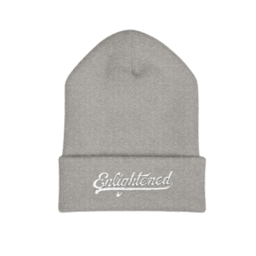 Embroidered 'Enlightened' Cuffed Beanie