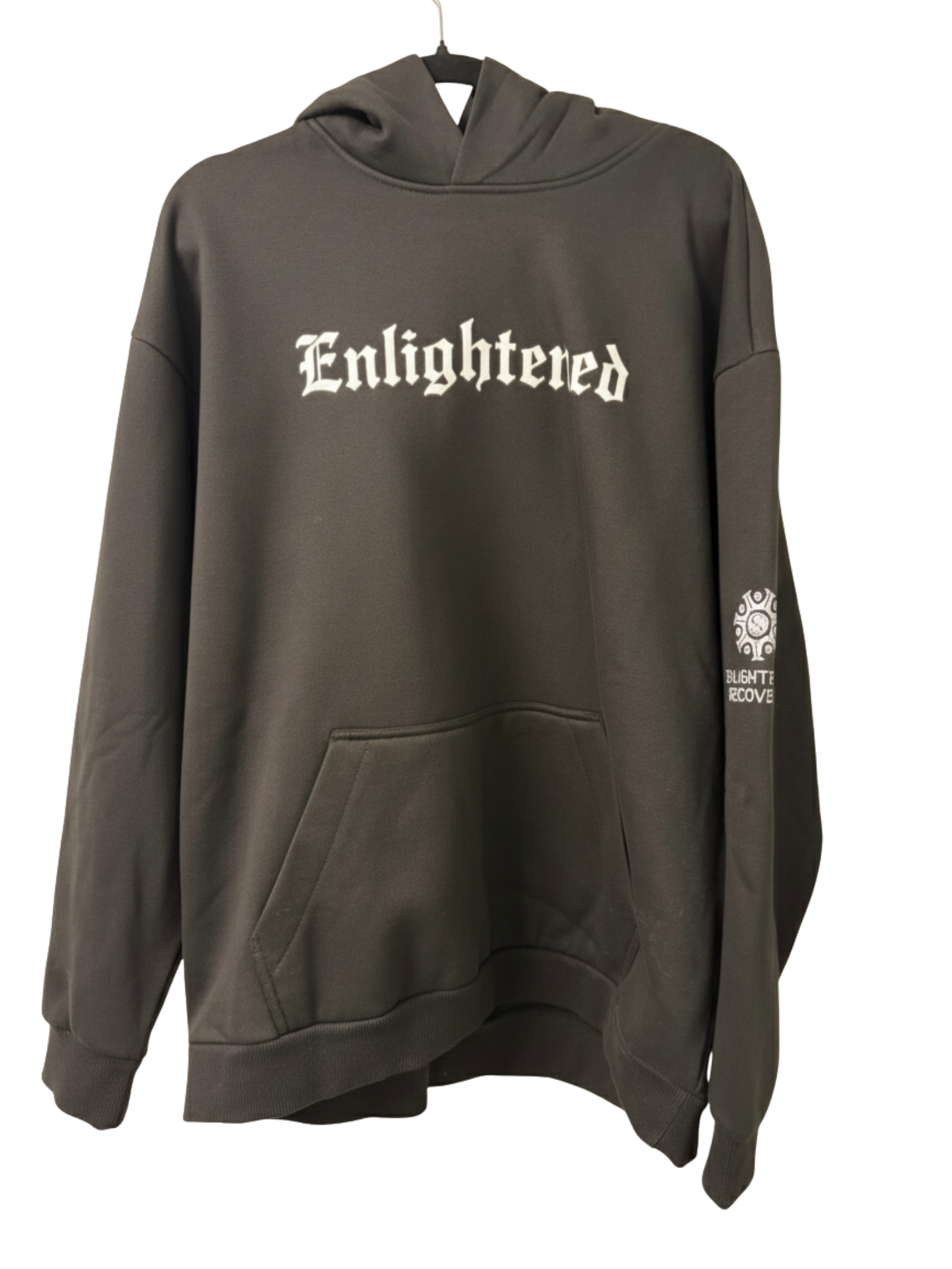 Enlightened Old English Hoodie – Black